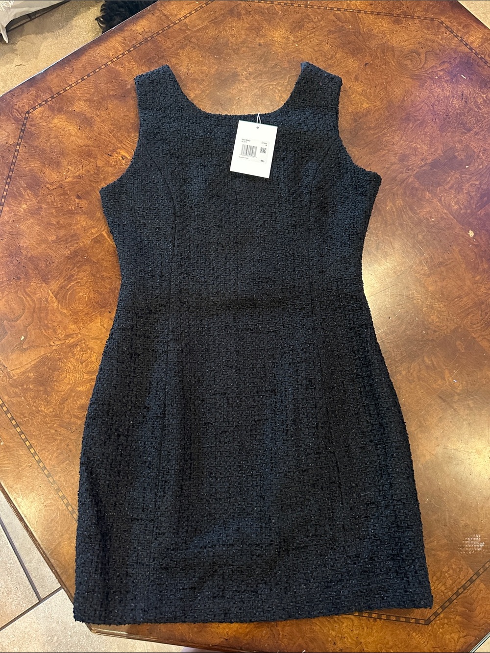 NWT Endless Rose Classic Black Tweed Sheath Dress